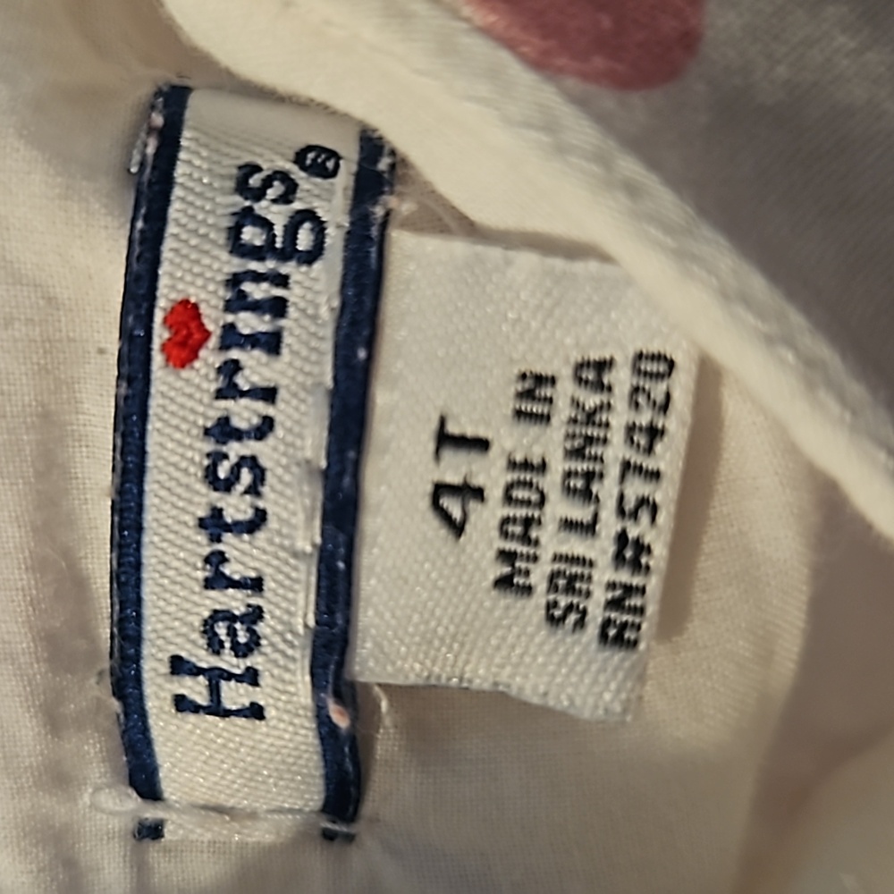 Hartstring Girls Sleeveless White Pink Dots Size 4T - Picture 5 of 6